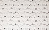 150cm Width x 95cm Length Cartoon Birds Sketch Abstract Birds Print Cotton Linen Fabric