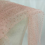 59” Width Glittering Mesh Sequins Foil Tulle Lace Fabric by the Yard