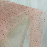 59” Width Glittering Mesh Sequins Foil Tulle Lace Fabric by the Yard