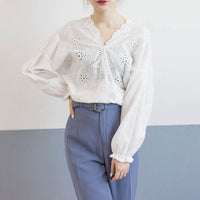 53 inches Width Symmetrical Cut Out Floral Embroidery Eyelet Fabric by The Yard