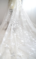 145cm Width x 95cm Length Premium Wedding Bridal Lace Star Clusters Lace Fabric