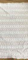 49” Width 3D Parallel Floral Embroidery Cotton Fabric by The Yard