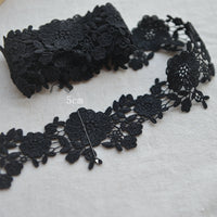 2 Yards of Premium Floral Embroidery Sewing Embellishment Lace Ribbon