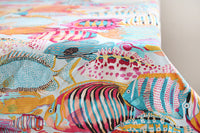 150cm Width Bohemia fish Art Print  Cotton Canvas Fabric by the Yard
