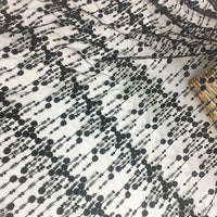 145cm Width x 90cm Length Raindrop Like Floral Embroidery Tulle  Lace Fabric