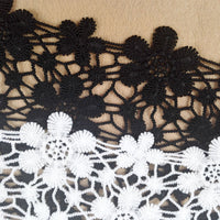 47cm Width Hollow out Daisy Flower Embroidery Lace Fabric by the yard