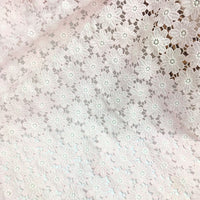 125cm Width x 95cm Length Premium Pink Hollow-out Floral Embroidery Lace Fabric