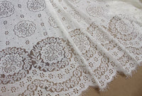 150cm Width x 300cm Length Vintage Eyelash Embroidery Lace Fabric