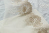 3 Yards of 4” Width Golden Line Daisy Floral Embroidery Lace Fabric Trim