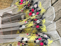 140cm Width Vine Floral Eembroidery Lace Fabric by the Yard