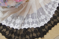 2 Yards of 13cm Gothic Embroidery Lace Fabric Trim
