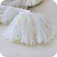 10cm Width x 290cm Length Premium Tassel Frill Ruffled Lace Fabric Trim