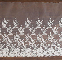 幅31cmの2ヤードのプレミアムフローラルリーフブランチ刺繍ウェディングレース生地