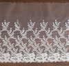 2 Yards of 31cm Width Premium Floral Leaf Branches Embroidery Wedding Lace Fabric