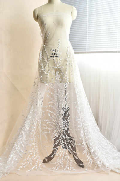 135cm Width x 95cm Length Vine Branch Embroidered Wedding Bridal Dress iriz Lace 135cm Width x 95cm Length Vine Branch Embroidered Wedding Bridal Dress iriz Lace