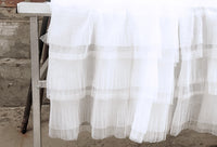 70cm Width Pleated Tiered Skirt Lace Fabric by The Yard
