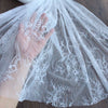 140cm Width Length Floral Embroidery Wedding Lace Fabric by the Yard
