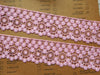 5 Yards of 5cm Width Premium Hollow-out Floral Embroidery Sewing Embellishment Lace Trim Pink