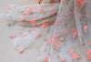 130cm Width Floral Pattern Embroidery Lace Fabric by the Yard