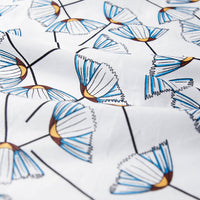 140cm Width x 95cm Length Abstract   Ginkgo biloba Print Cotton Fabric