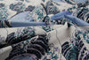 140cm Width Japanese The Great Wave Print Cotton Fabric by the Yard