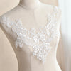 1PC of V Shape Floral Embroidery Bridal Wedding Dress Collar Chest Lace Patches Applique