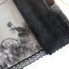 3 Yards of 23cm Width DIY Craft Lace Black Gauze Lace Floral Embroidery Fabric Trim