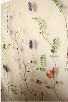 130cm Width Botanical Vine Floral Embroidery Lace Fabric by the Yard