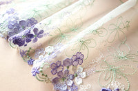15cm Width x 270cm Length Premium Vivid Floral Sakura Embroidery Lace Fabric Trim