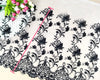 2 Yards of 42cm Width Organza Floral Branch Embroidery Lace Fabric Trim