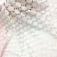 125cm Width x 95cm Length Premium Pink Hollow-out Floral Embroidery Lace Fabric