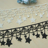 2 Yards of 11cm Width Hanging Curtain Beeds Stars Sewing Embroidery Lace Embellishment Fringe Tassel