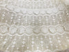 49” Width 3D Parallel Floral Embroidery Cotton Fabric by The Yard