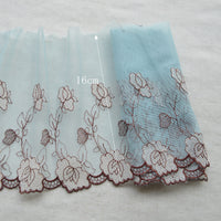 3 Yards of 16cm Width Floral Embroidery Lace Fabric Trim