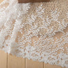 2 Yards of 31cm Width Premium Floral Leaf Branches Embroidery Wedding Lace Fabric