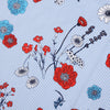 140cm Width x 95cm Length Butterfly and Flowers and Strips Pattern Print Cotton Fabric