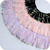 10cm Width x 290cm Length Premium Tassel Frill Ruffled Lace Fabric Trim