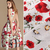 55” Width Daisy and Rose Flower Print Fabric by The Yard