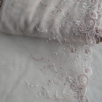 3 Yards of 18cm Width DIY Lace Accessories Light Pink Embroidery Gauze Lace Doll Lace