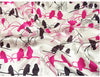 140cm Width x 95cm Length Premium Birds on Branches Silk Fabric