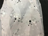 130cm Width Black and White Organza Floral Embroidery Lace Fabric by the Yard