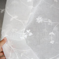 2.8 Meters Width Vine Floral Embroidery Curtain Veil Lace Fabric by the Yard