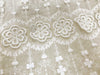 49” Width 3D Parallel Floral Embroidery Cotton Fabric by The Yard