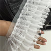 2 Yards of 9cm Width 3-layer Floral Embroidery Ruffled Chiffon Lace Fabric Trim