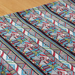 59” Width Hit Color Geometric Pattern Linen Fabric by the Yard