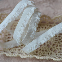 10 Yards of Nylon Stretch Ruffle Lace Embellishment Ribbon