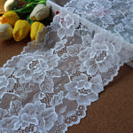 3 Yards of 17.5cm Width Premium 3D Floral Embroidery Lace Fabric Trim