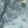 140 Width x 95cm Length Premium Branch Floral Embroidery  Lace Fabric with Sequins