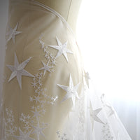 145cm Width x 95cm Length Premium Wedding Bridal Lace Star Clusters Lace Fabric