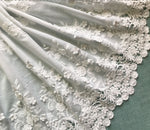 51” Width Premium Vintage 3D Floral Embroidery Lace Fabric by the Yard
